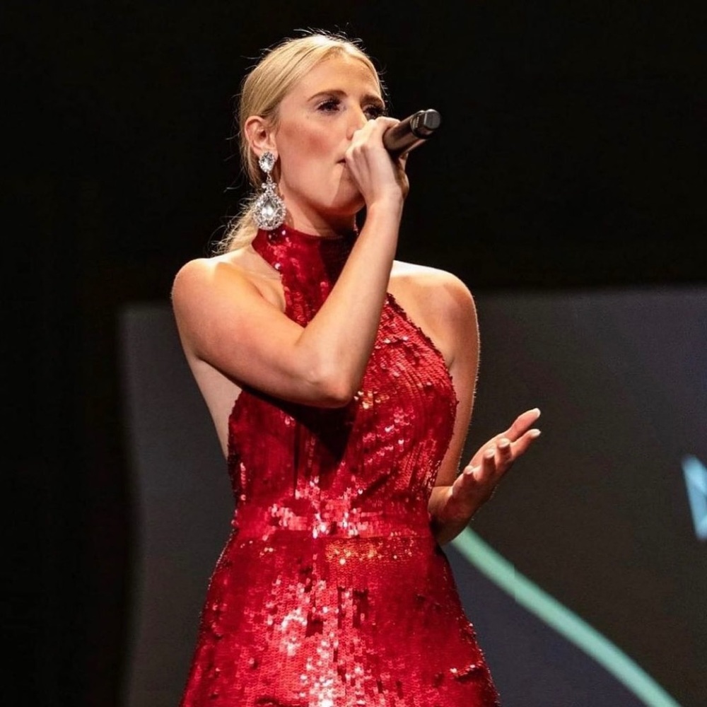 Red MacDuggal Dress Size 8